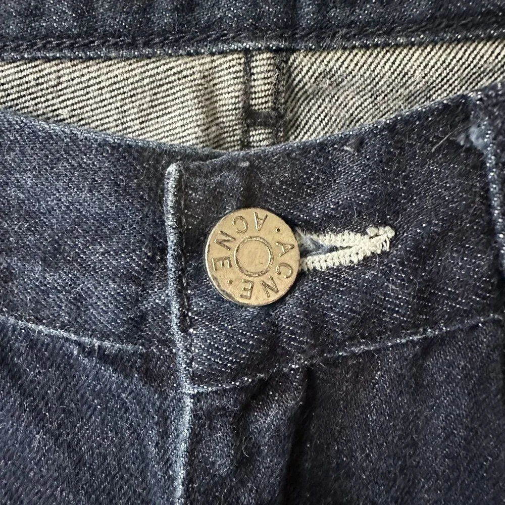 Acne Mic A Low Rise Jeans in Dark Wash - Picture 7 of 12